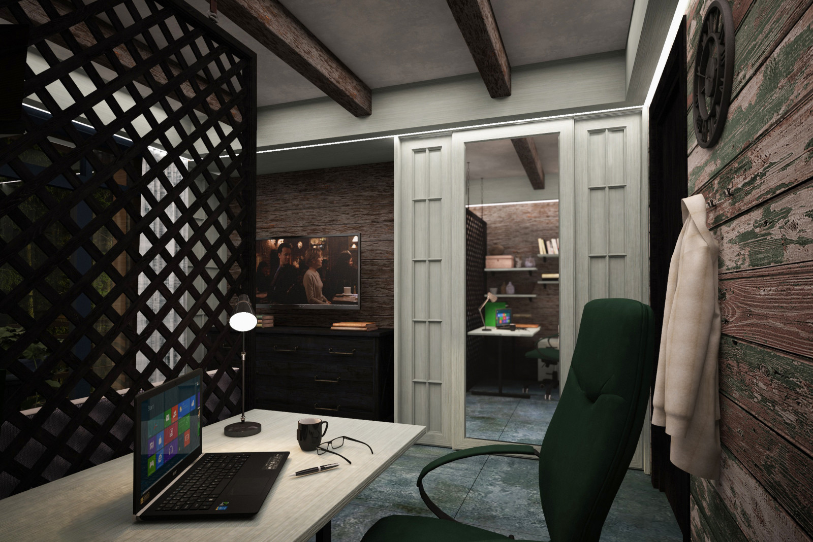 Комната в доме с печью