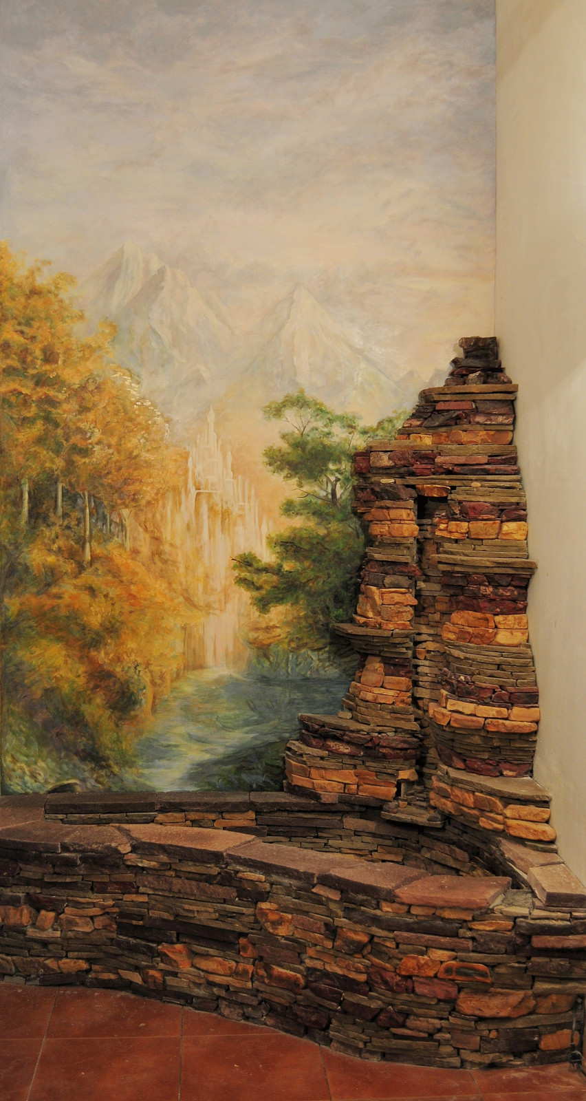 Водопад для дома в стиле фэнтези