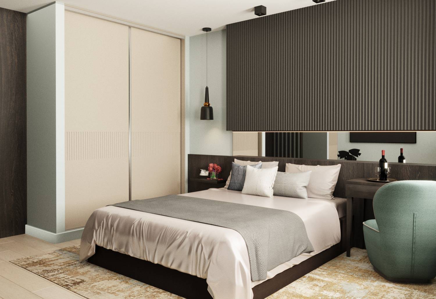 Обложка проекта: Спальня в ЖК Взлетный