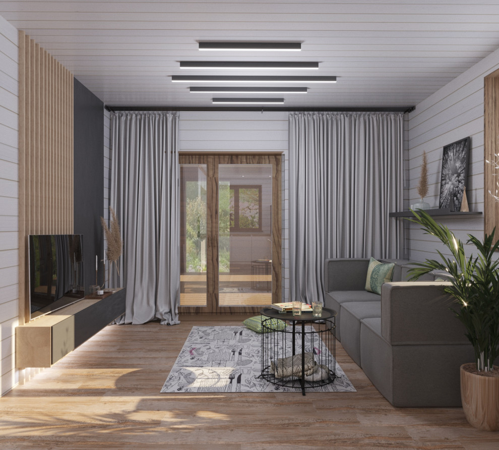 Двухэтажный дом с стиле скандинавского минимализма