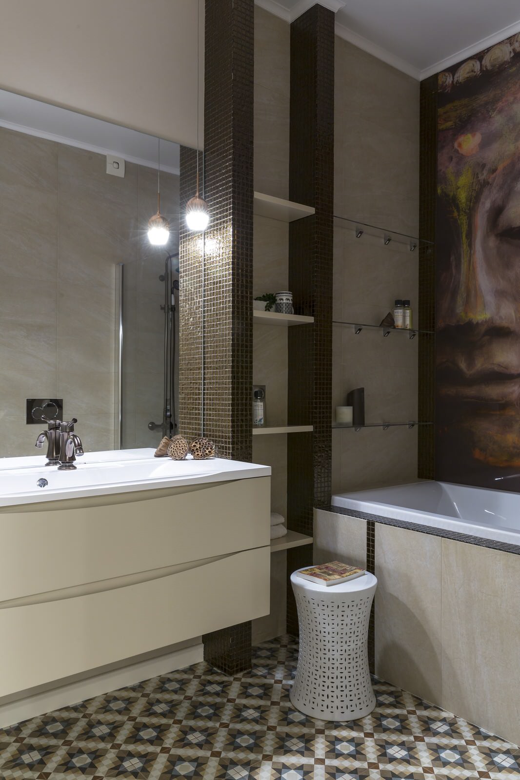 Квартира "Синий агат и яркая охра"