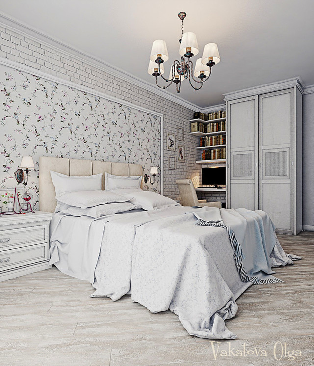 Интерьер спальни в стиле прованс.