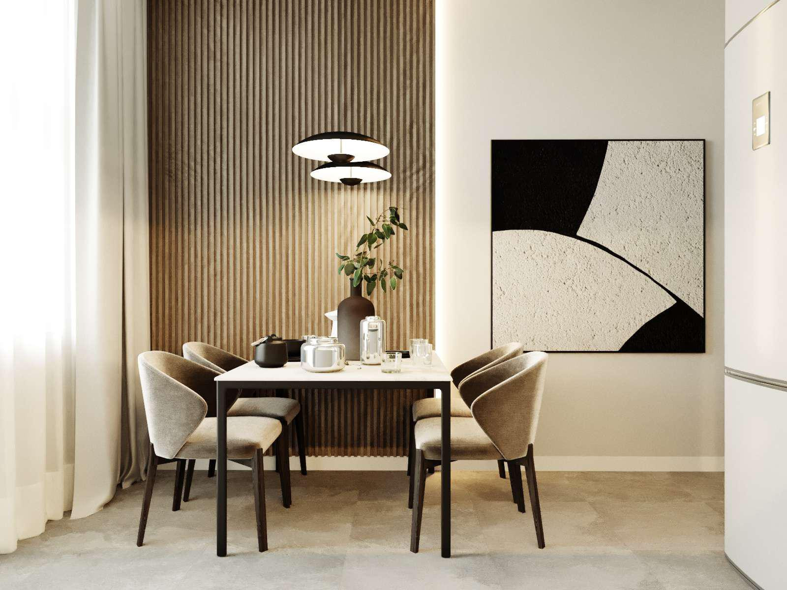 Дизайн-проект  квартира в ЖК «Живописный» 56 м²