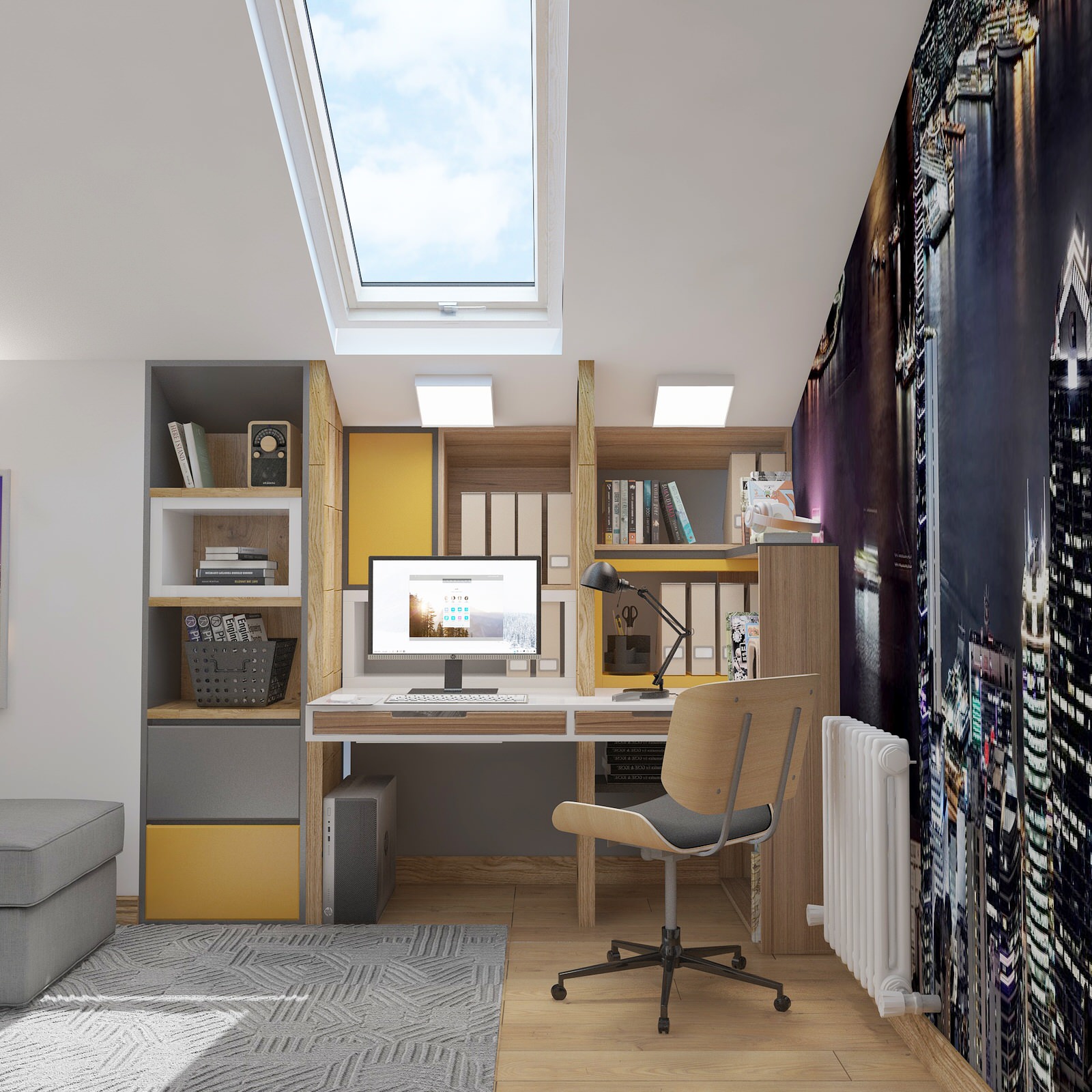 Проект двухуровневой квартиры  в стиле Лофт (135 кв м)