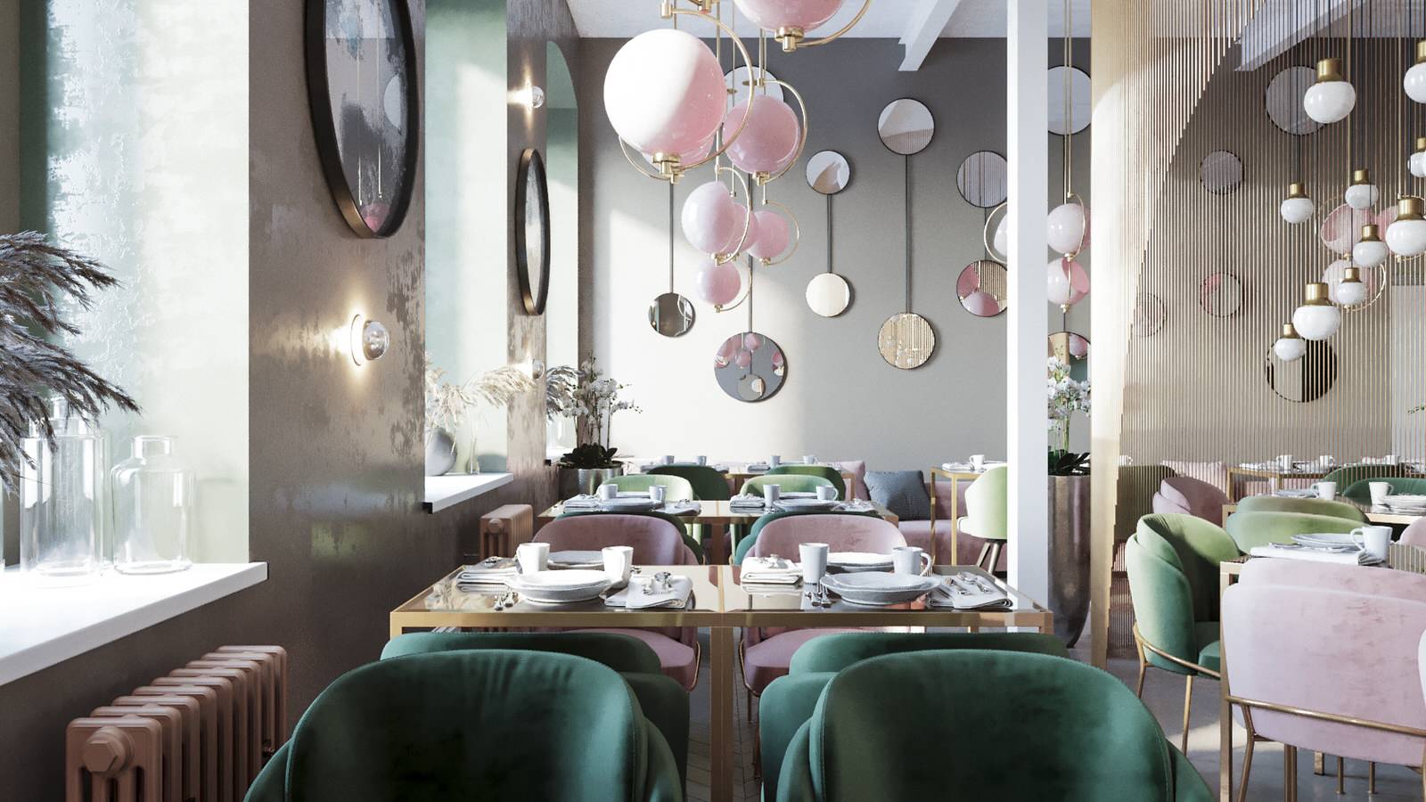 Restaurant_011_визуализация интерьера для ресторана "Джульетта" г. Спб