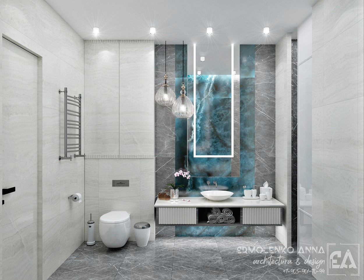 Обложка проекта: ЖК "Переулок Бульварный", г.Новосибирск, Ванная комната