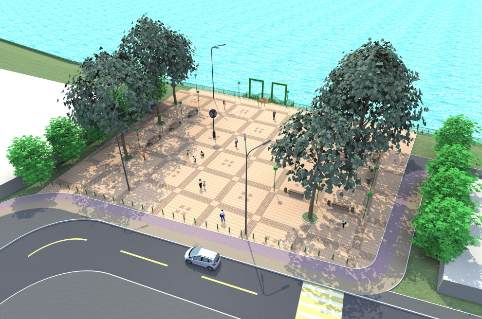 благоустройство перекрестка ул.Кировской и Набережной