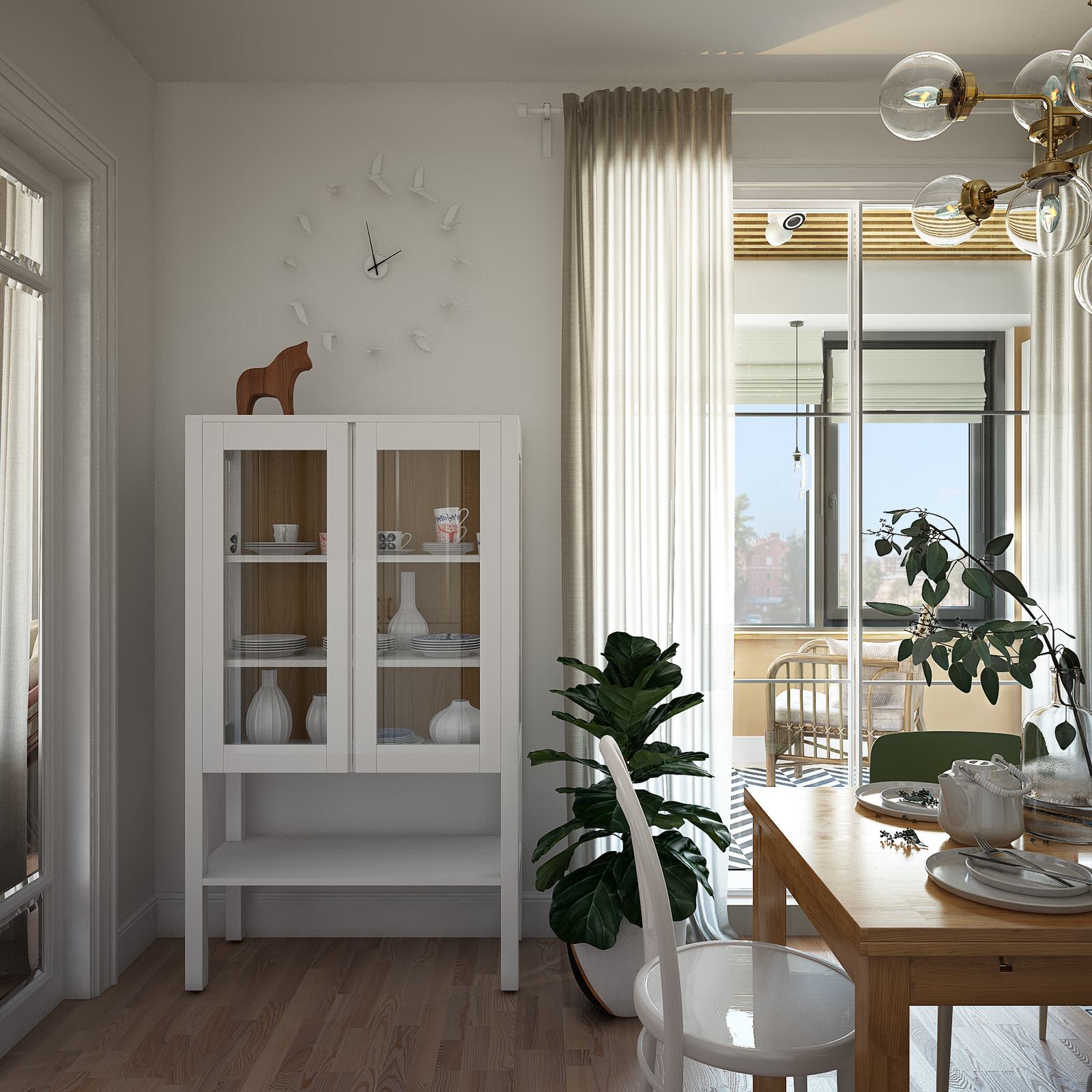 Кухня, вид на лоджию