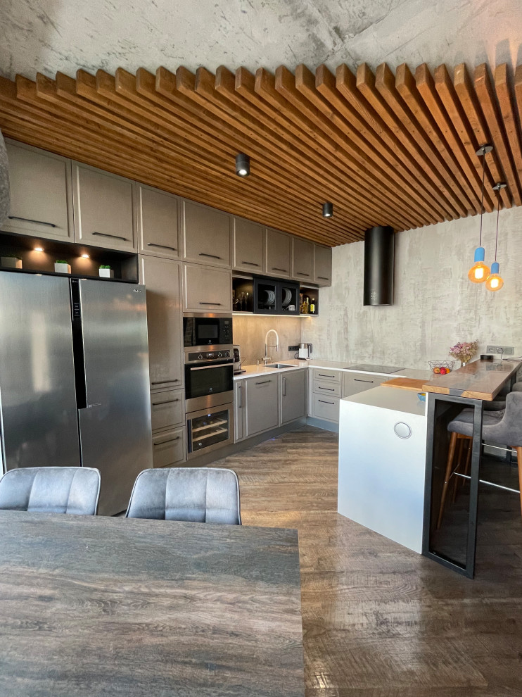 Обложка проекта: Кухня с барной стойкой в стиле Лофт