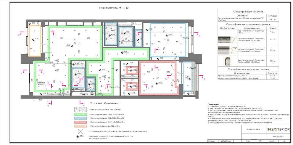 План потолков: примеры