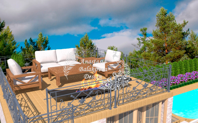 Ландшафтный дизайн загородного дома на Новорижском шоссе