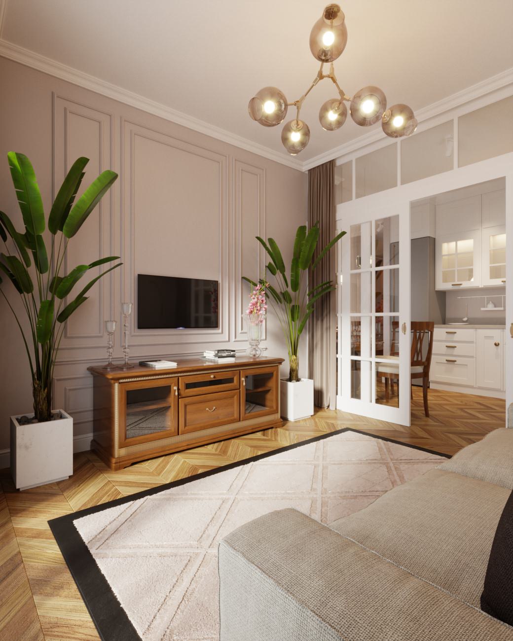 Однокомнатная квартира 52м2