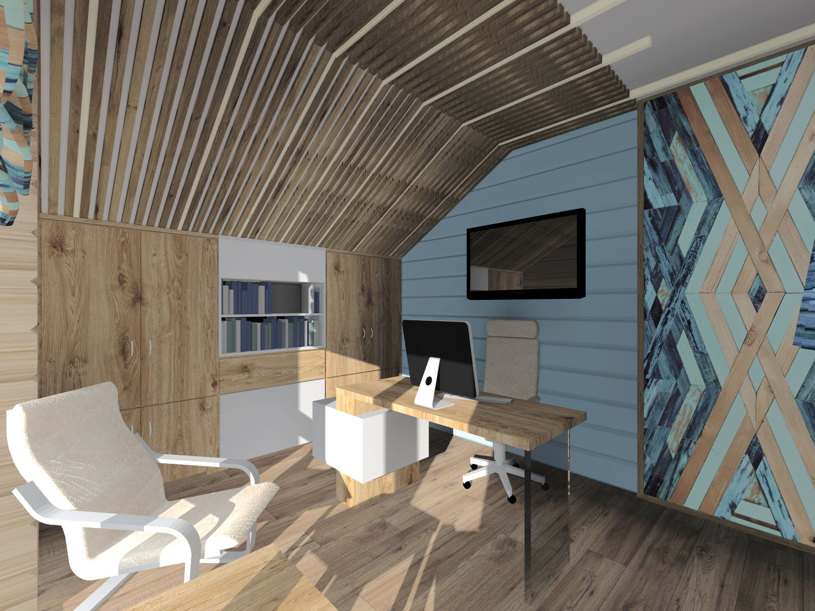 Деревянный дом в современном прочтении, 2 этаж