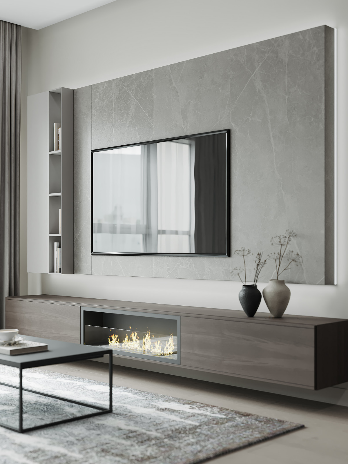 Дизайн-проект 3-комнатной картиры ЖК "Дом на Грота", 102 кв.м, Спб