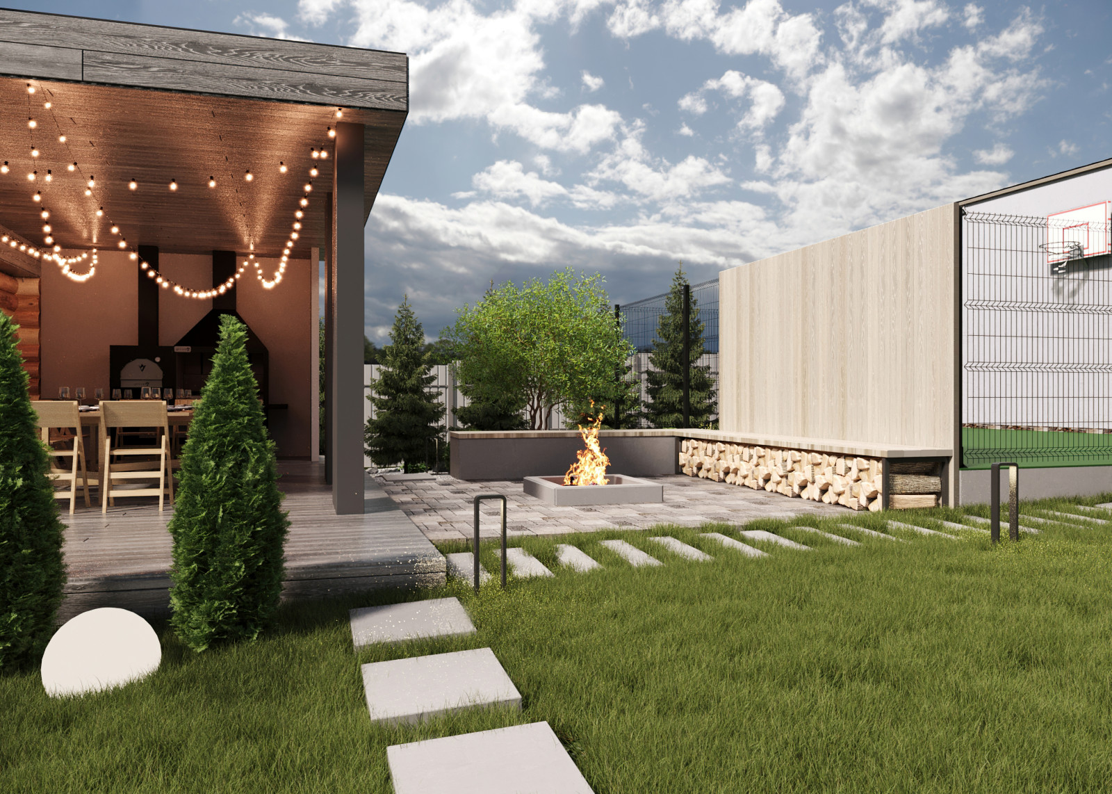 Ландшафтный дизайн участка в п. Южный прииск