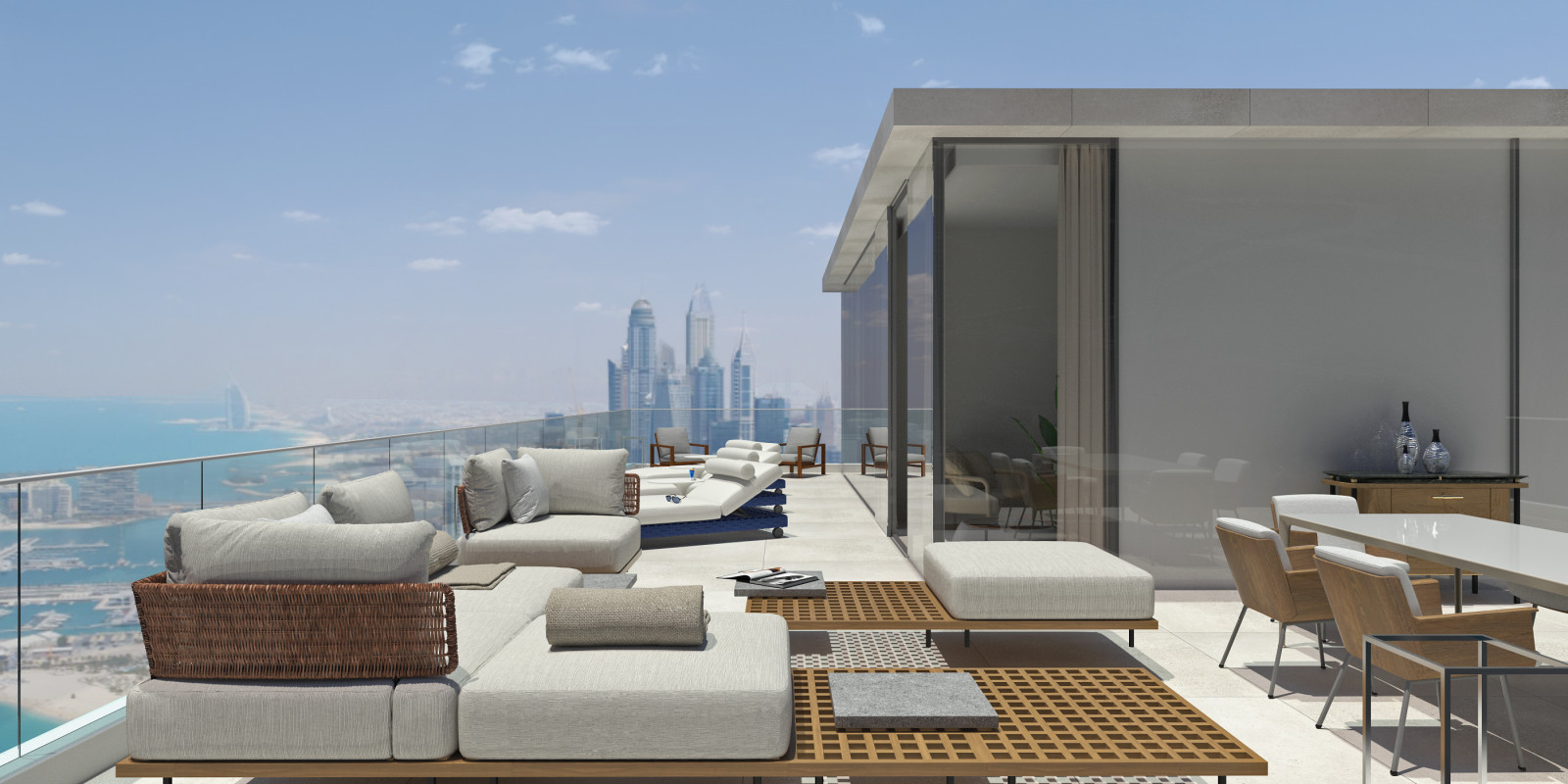 Терраса в апартаментах ЖК Ривьера, Дубай