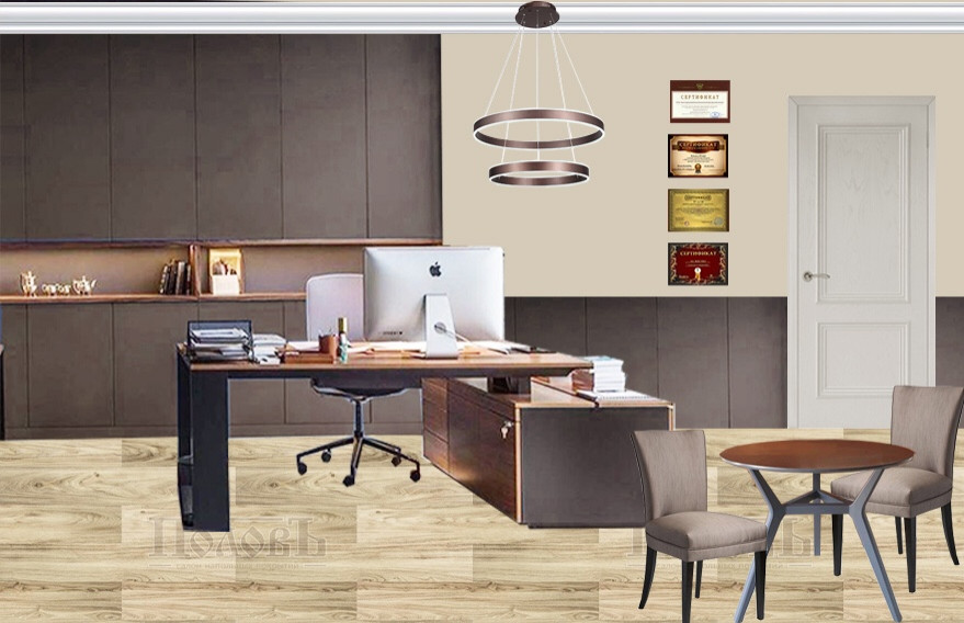 Обложка проекта: Коллажи кабинета в частном доме