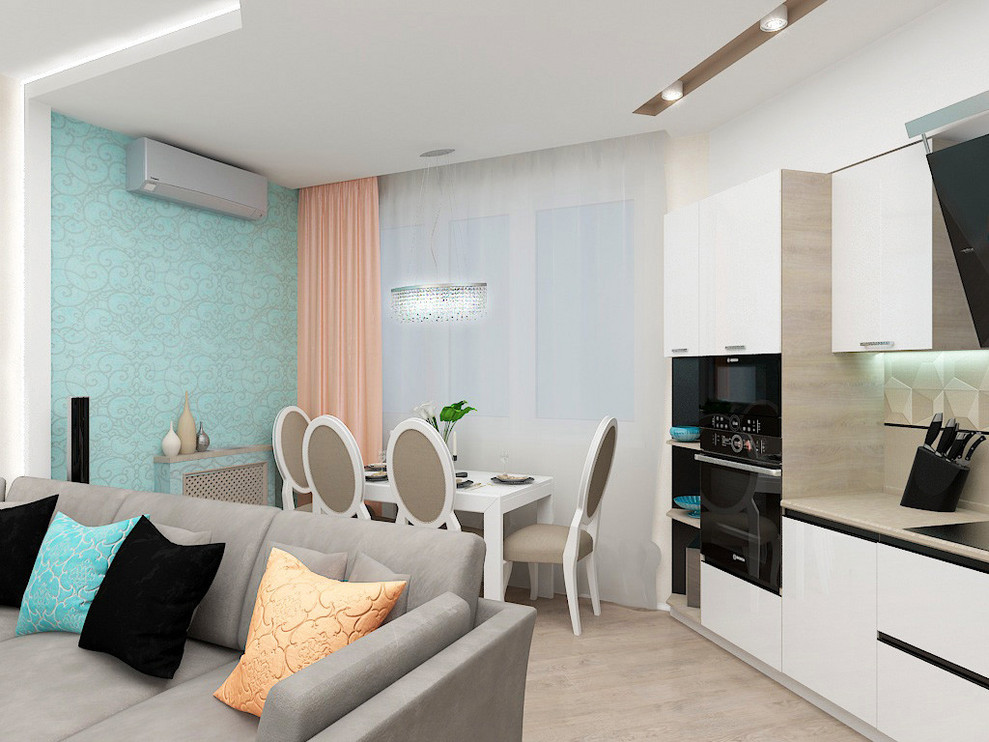 кухня-гостиная в ЖК "Сочи"