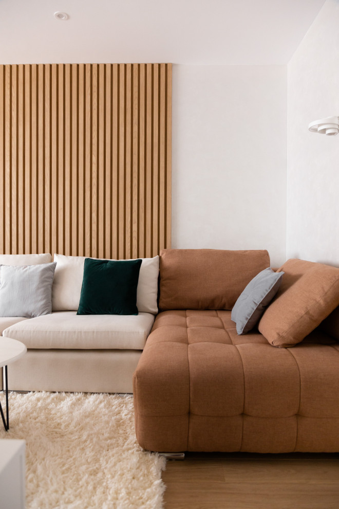 Обложка проекта: Современный интерьер с казахскими национальными элементами.