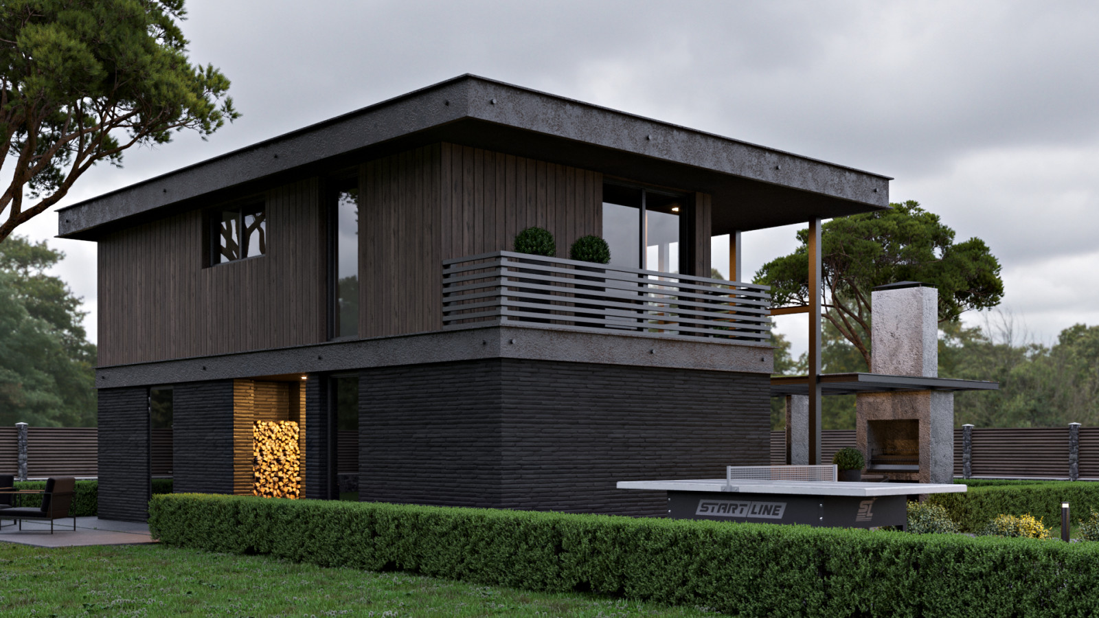 Дача с сауной и террасой