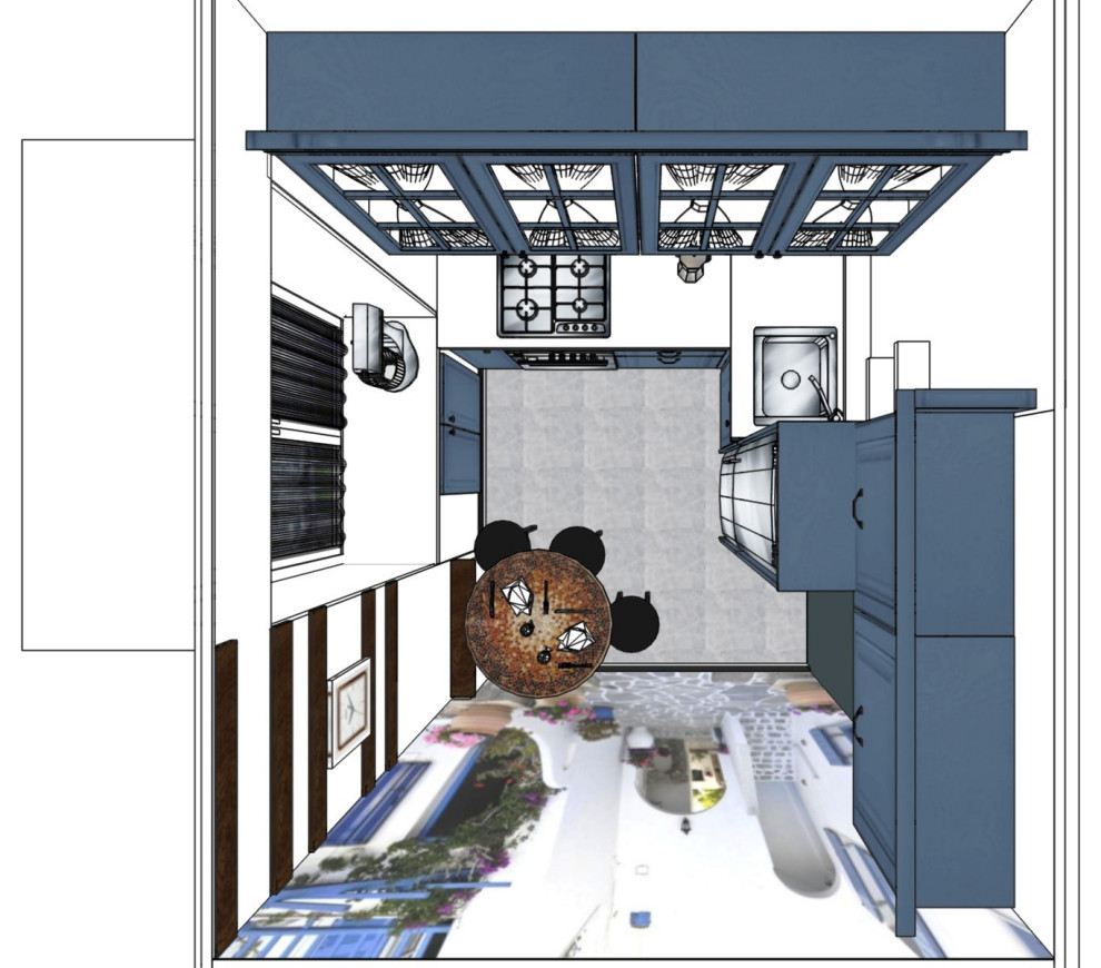 Дизайн-проект маленькой кухни в доме с планировкой хрущевка