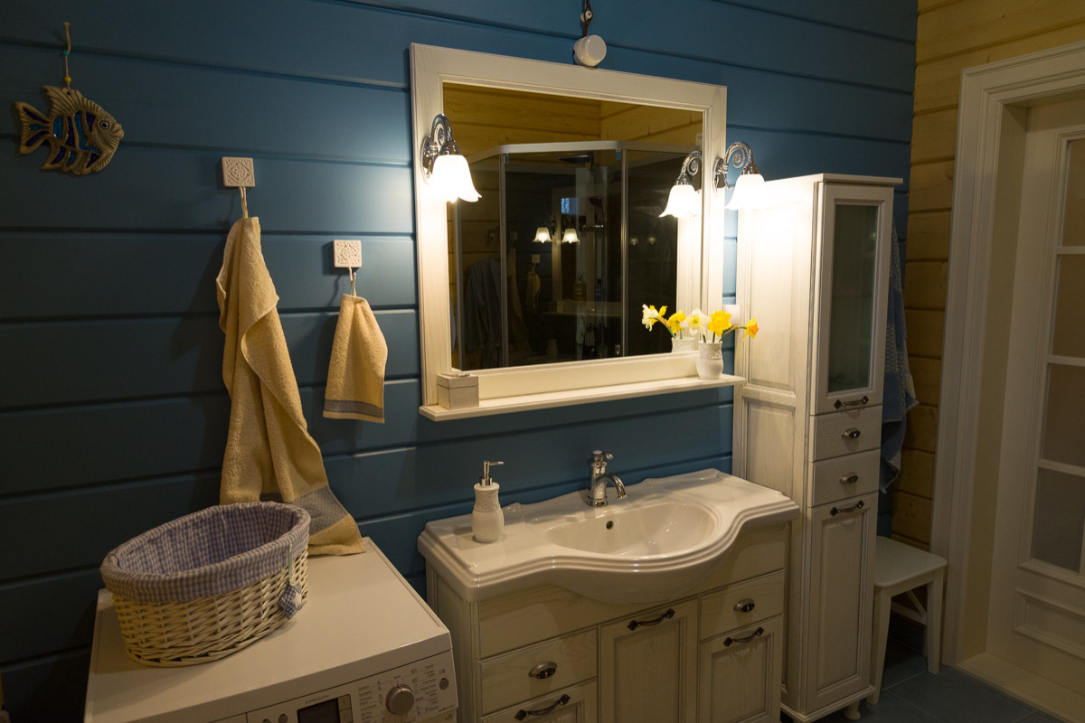 Деревянный дом в стиле  Кантри (230 кв м)