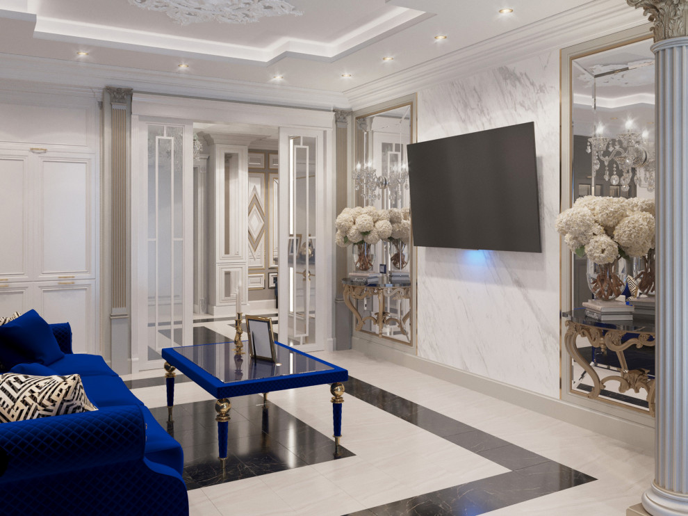 Визуализация кухни-гостиной.