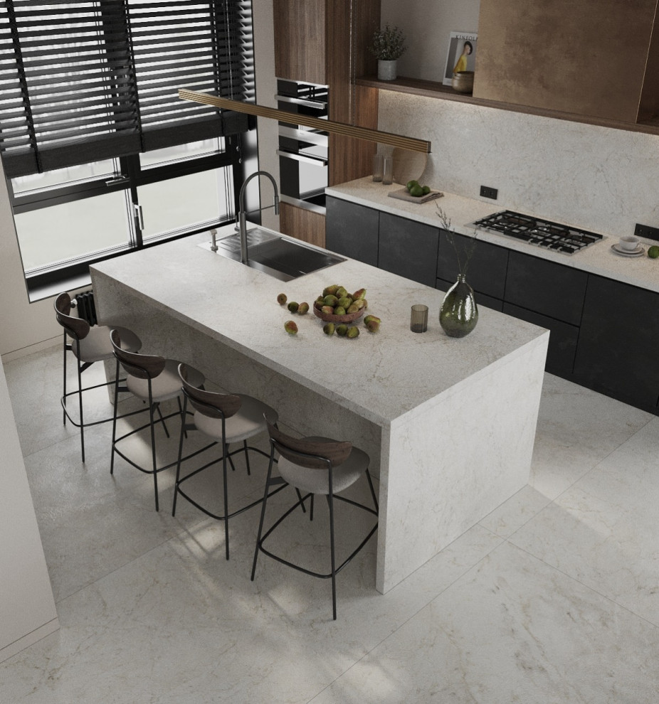 Кухня в таунхаусе в поселке Новорижский, 277 м2