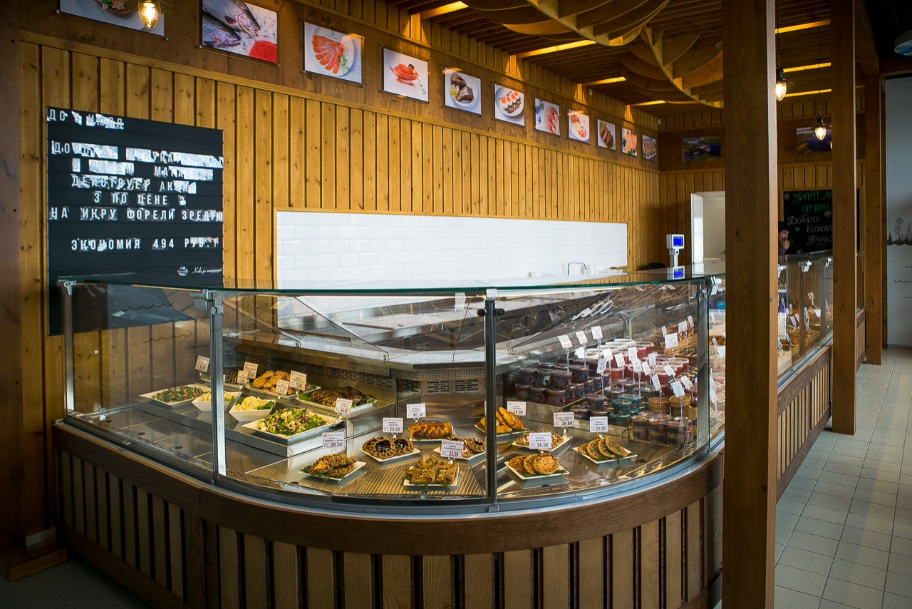 Визуализация магазина форелевого хозяйства на севере Карелии