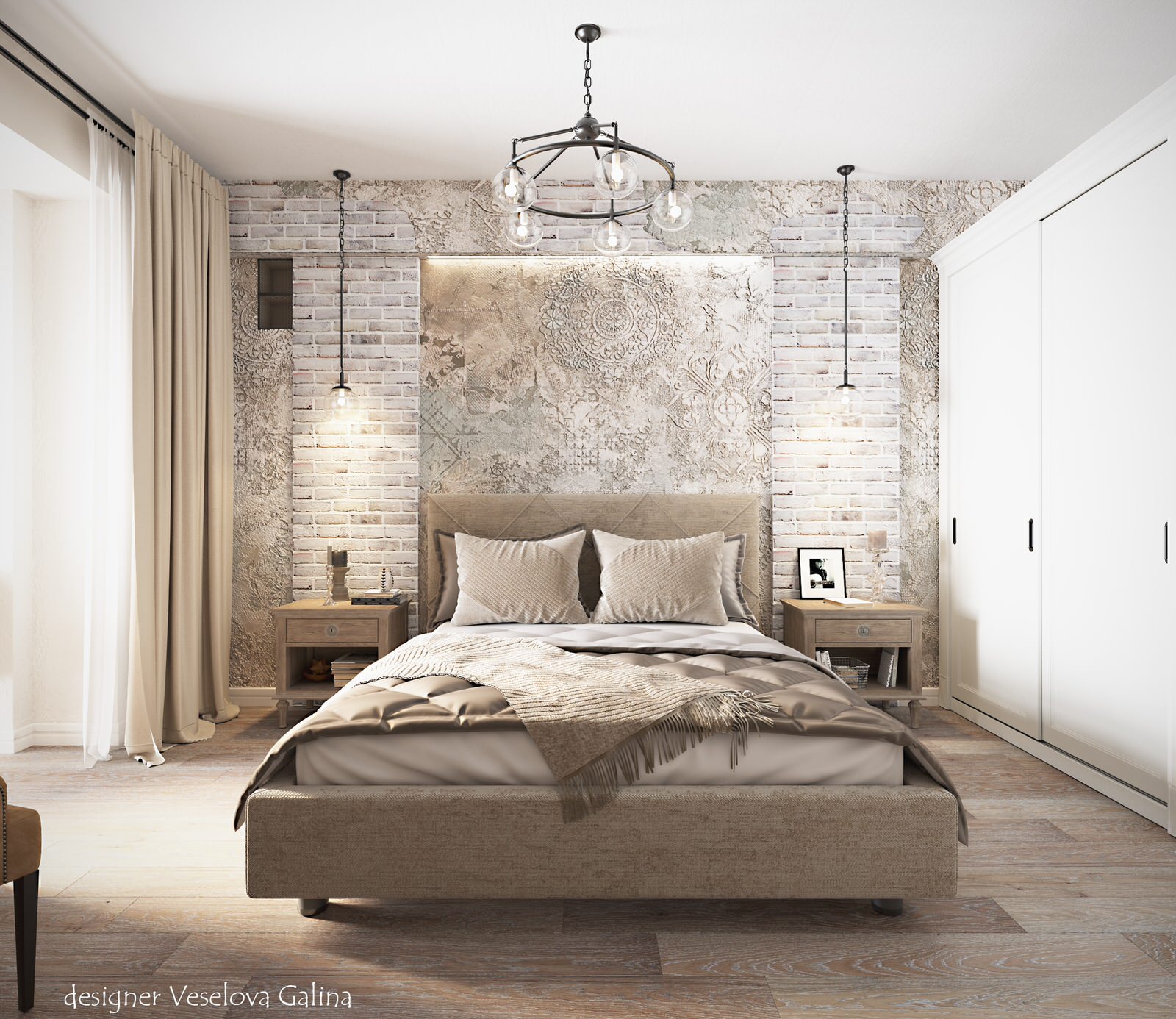 Обложка проекта: спальня в сталинке