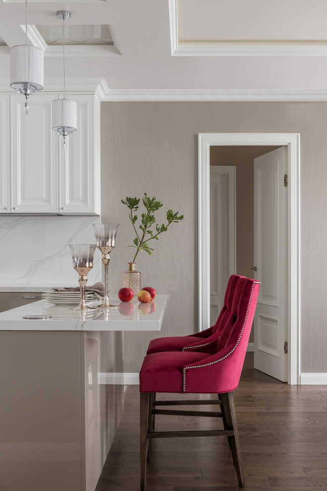 Квартира с сочными акцентами в Неоклассике