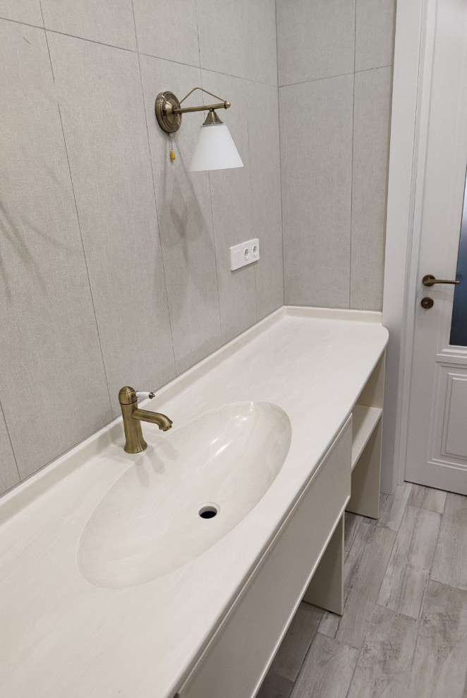 Столешница из акрилового камня в ванную комнату