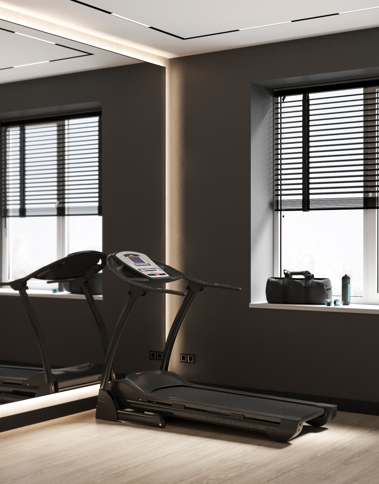 Стильный интерьер коттеджа с женской и мужской спальнями