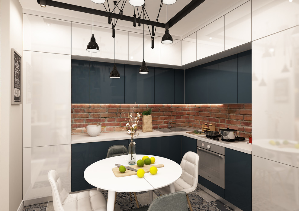 Дизайн в мкр. Хороший, Калуга (двушка, гостиная и кухня)