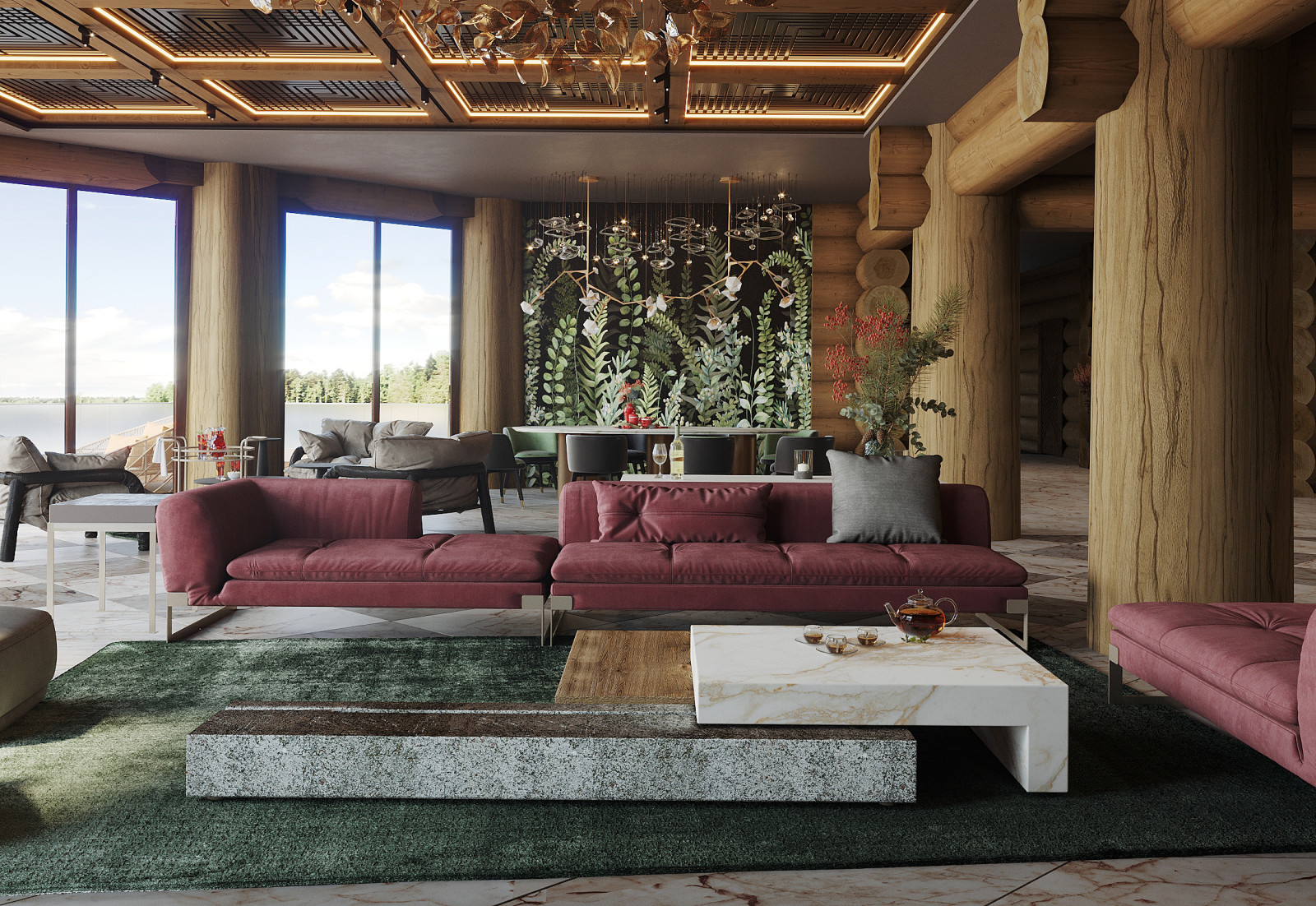 ЭСКИЗ-ПРОЕКТ ИНТЕРЬЕРА ДЕРЕВЯННОГО ДОМА