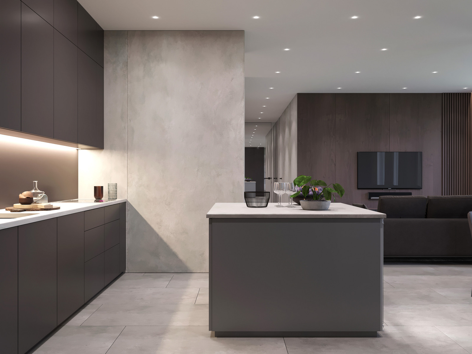 Дизайн интерьера квартиры в современном стиле в ЖК Вандер Парк