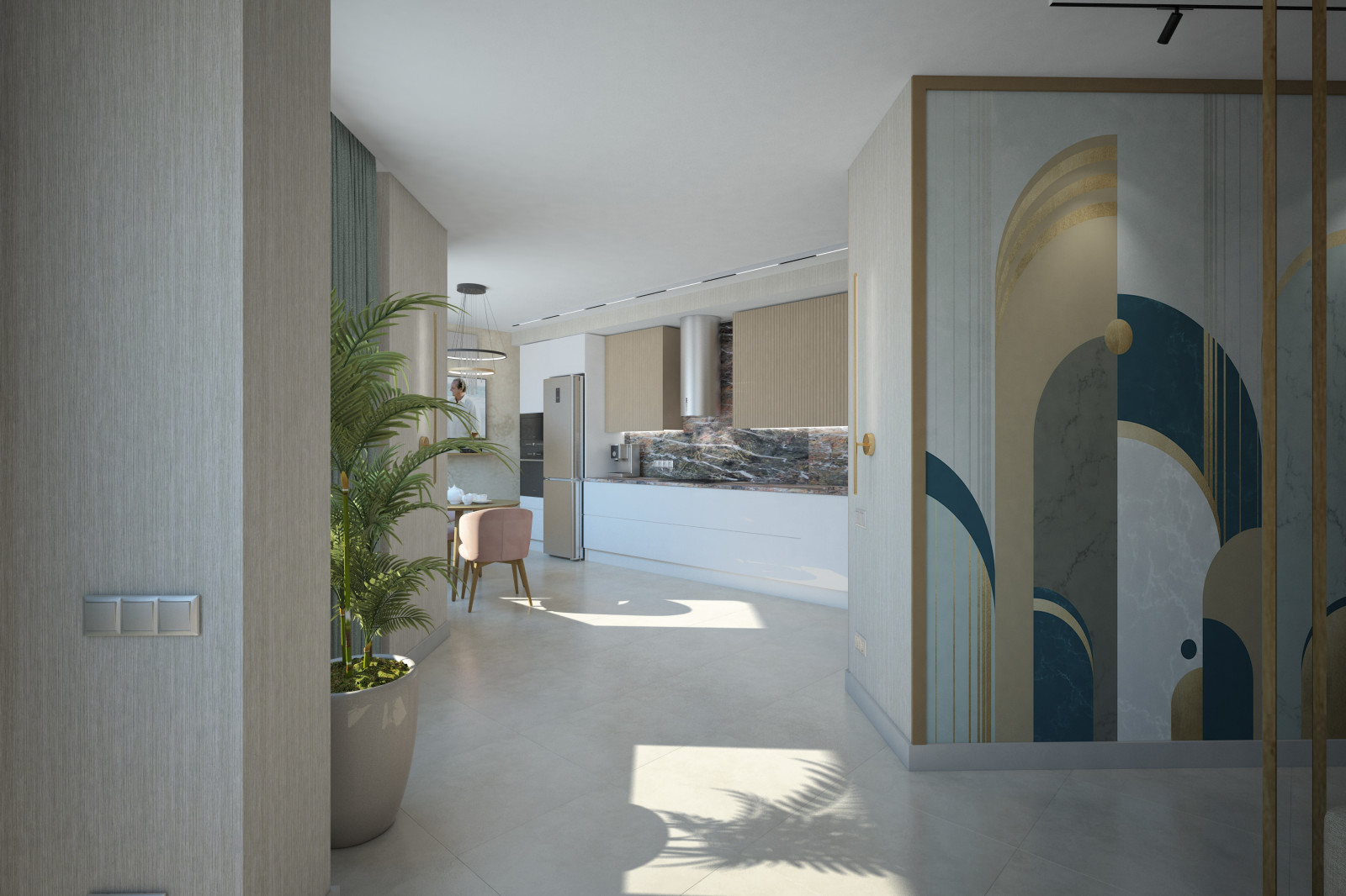 Квартира для молодоженов.Зал.