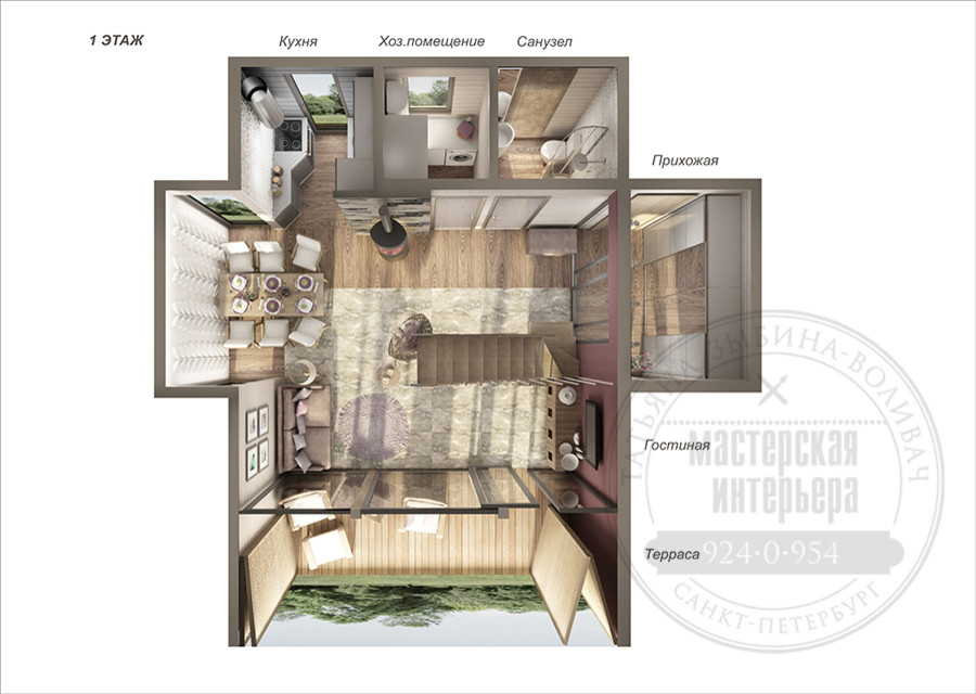 Erica Garden дизайн-проект загородного дома