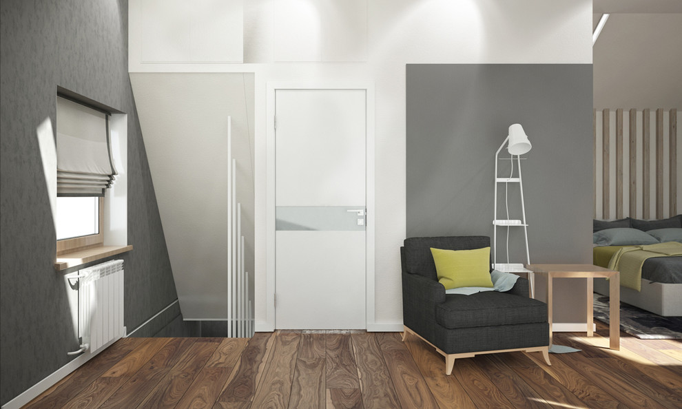 Небольшой загородный дом - 2 этаж Спальня-гардеробная