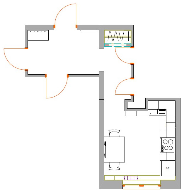 Кухня и прихожая в Новокосино