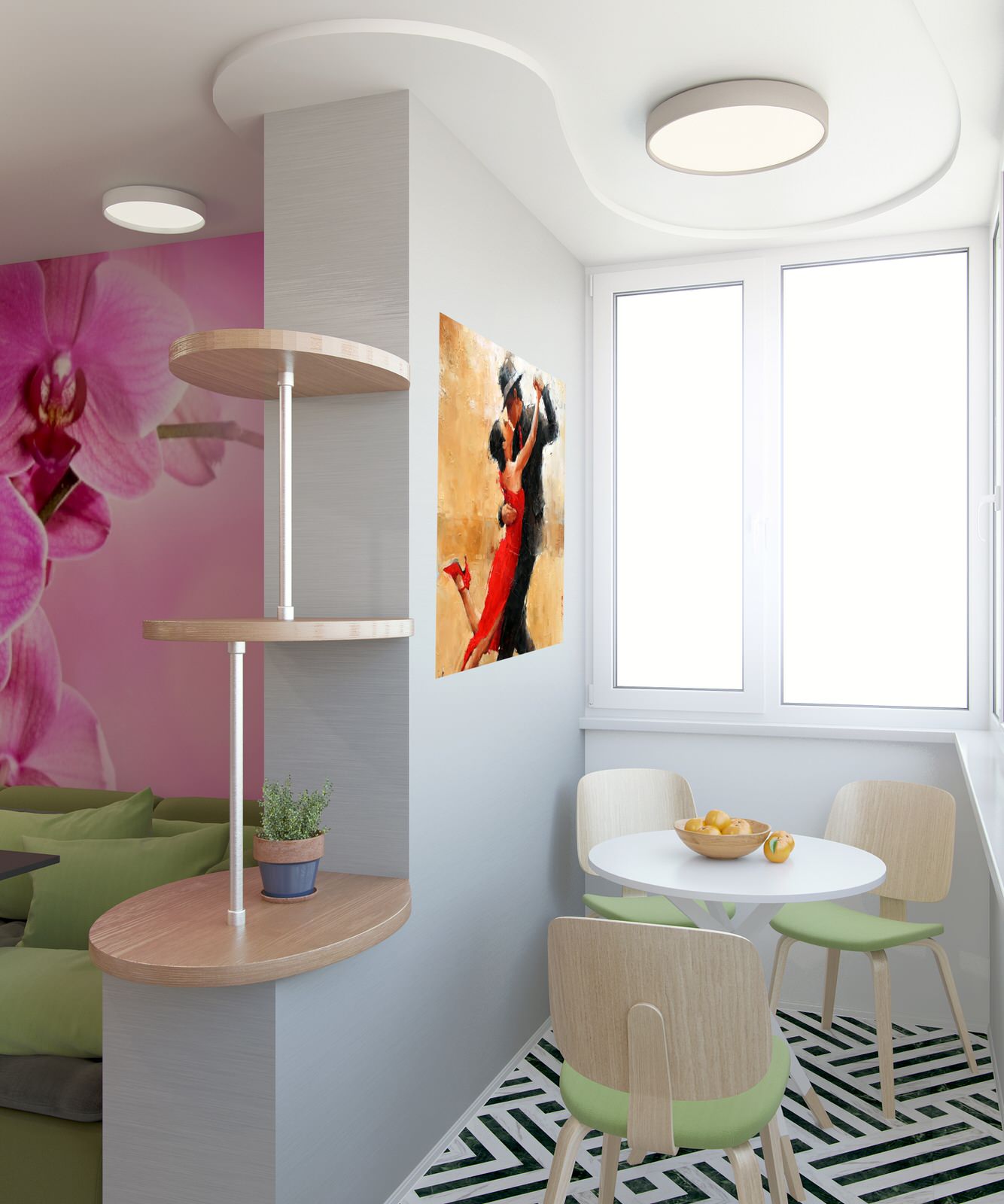 2к. кв. у в ЖК "Орбита" в современном стиле