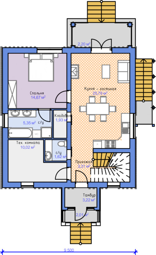 Проект дома Бау 61