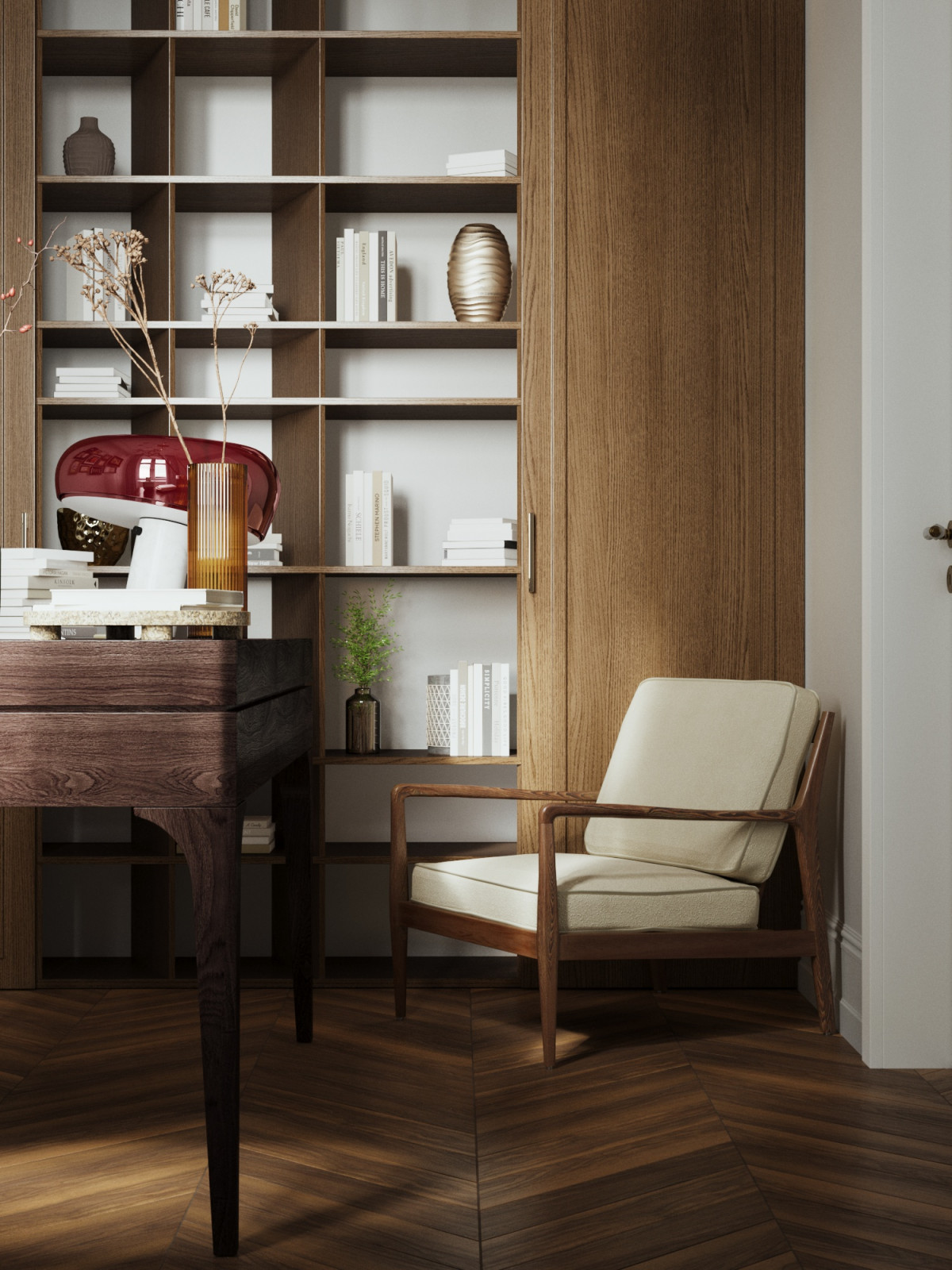 Визуализация квартиры в стиле Mid-century