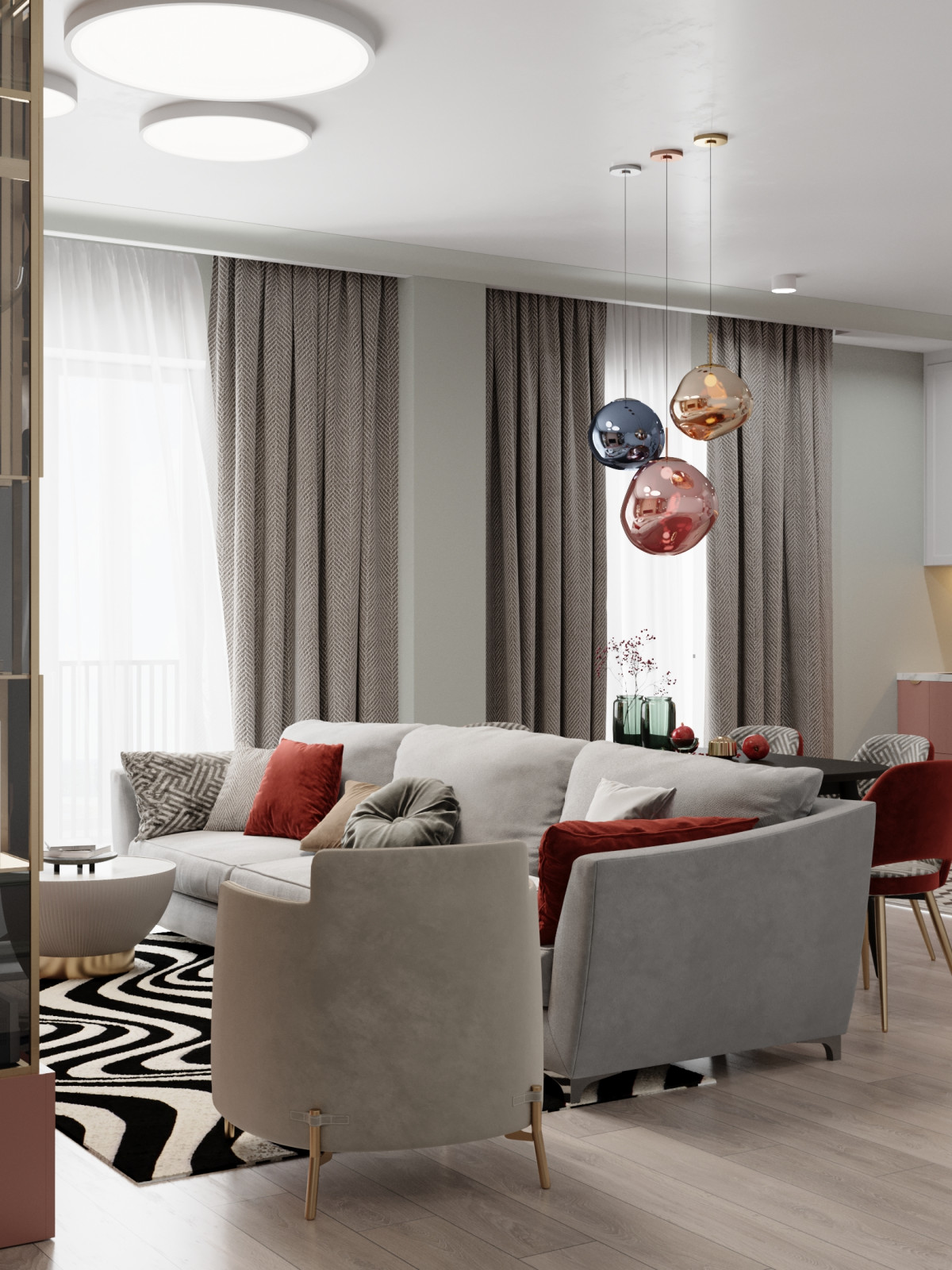 Квартира с ярким характером 120м2