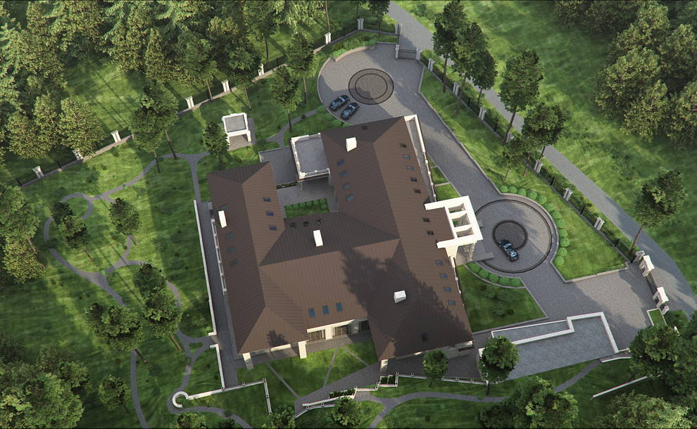 Ландшафт Сады Майендорф, подпорные стены, генплан