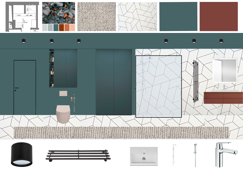 Проект однокомнатной квартиры для семейной пары