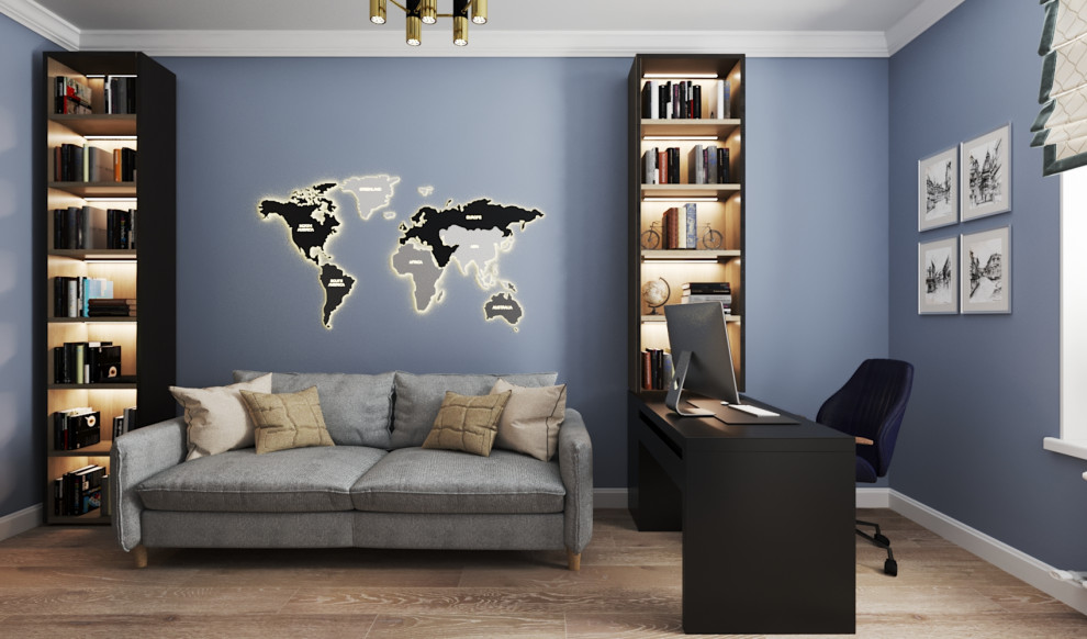 Обложка проекта: Кабинет в синем