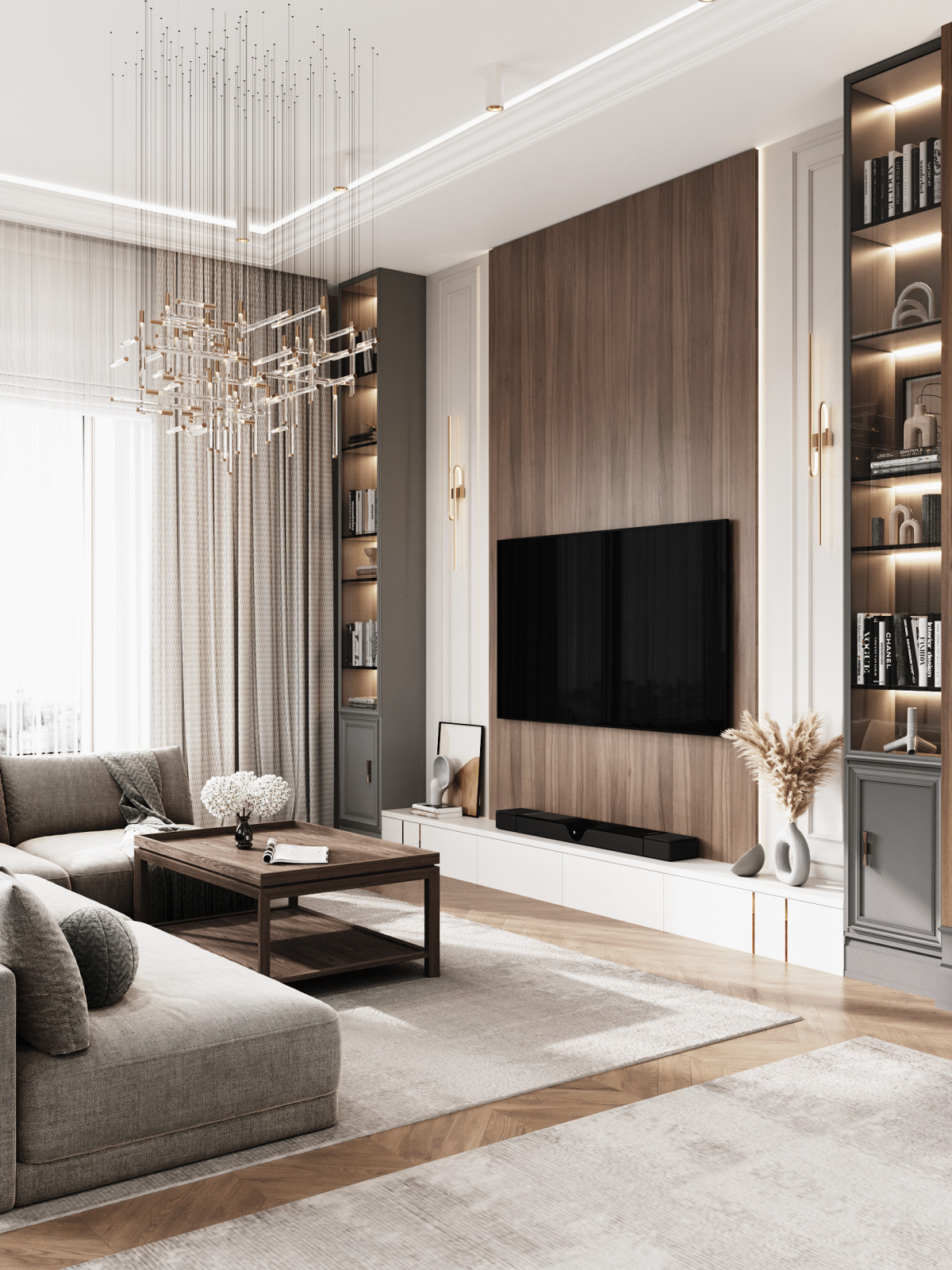 Современный интерьер на 200 кв.м.