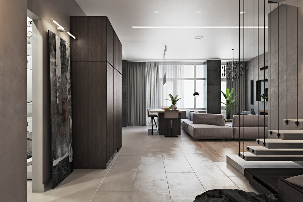 Дизайн интерьера "Многоликость серого"