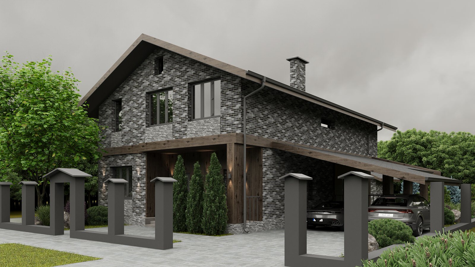 2-этажный дом со вторым светом